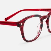 Laksha - Round Red Eyeglasses | Vooglam Design Details