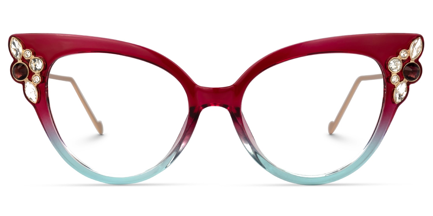 

Sheffield - Cat Eye Red/Blue Eyeglasses
