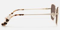 Meadow - Square Gold Sunglasses | Vooglam Side View