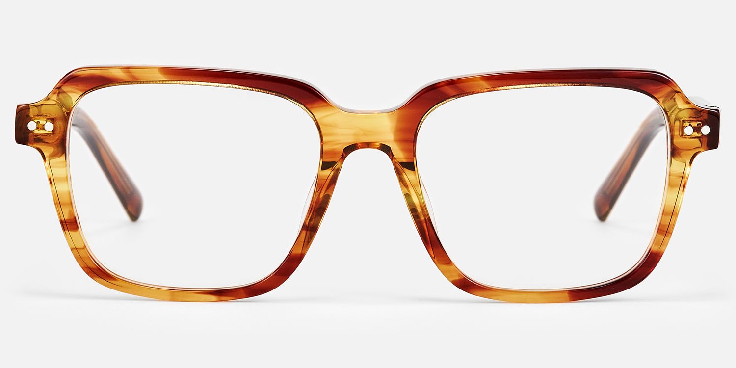 Jafaru - Rectangle Tortoise Eyeglasses | Vooglam Angle View