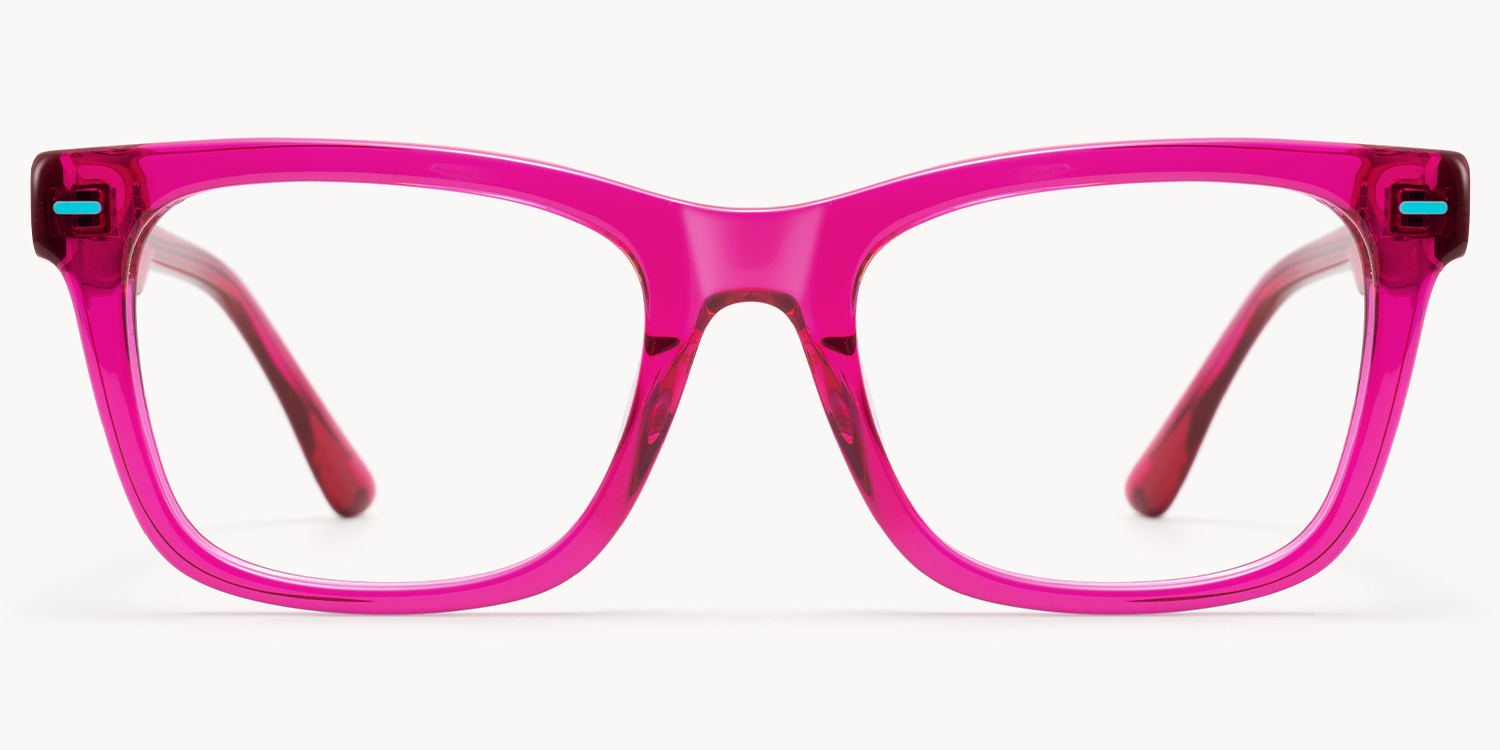 Ether - Square Purple Eyeglasses
