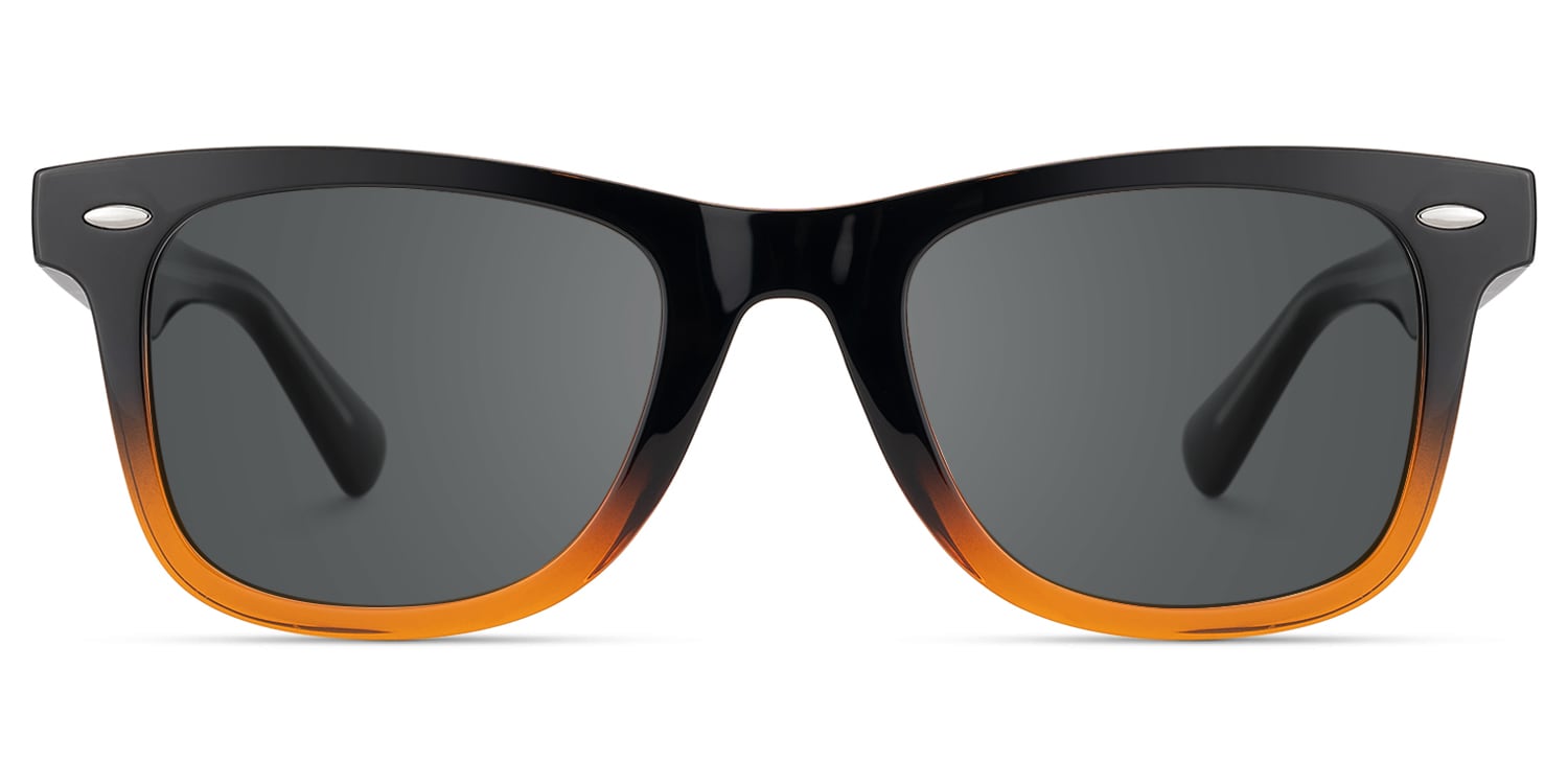 Nadia - Rectangle Two-tone Sunglasses - 1