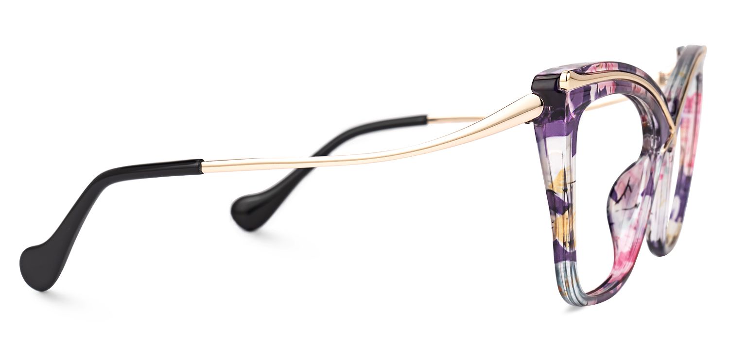 Janina - Floral Pattern Butterfly Fairy Glasses | Vooglam 4