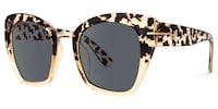 Paulina - Square Light Tortoise Cat-Eye Designer Sunglasses - 2