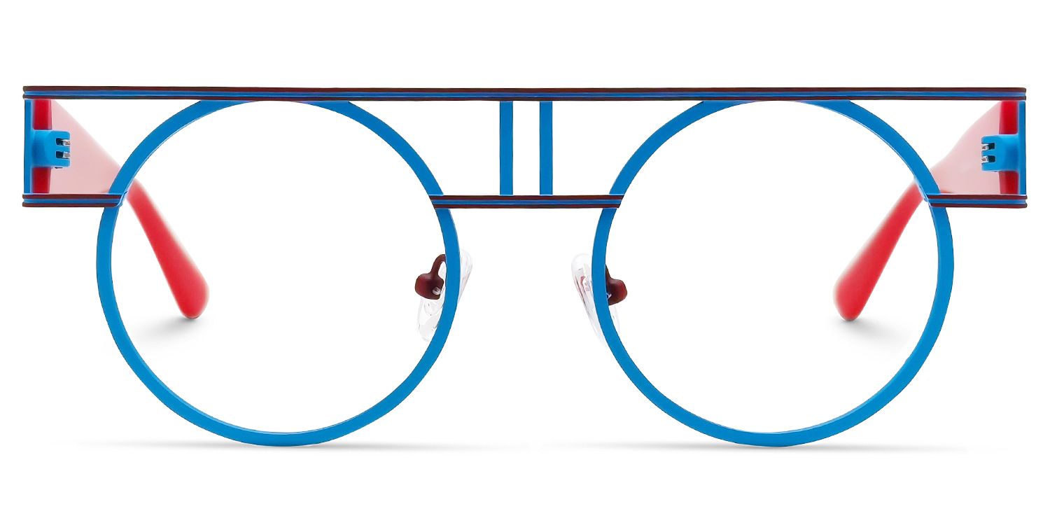 Ruthie - Aviator Blue Eyeglasses | Voogalm Angle View