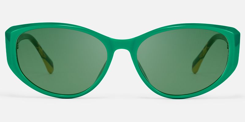 Macsen - Cat Eye Green Prescription Sunglasses | Vooglam