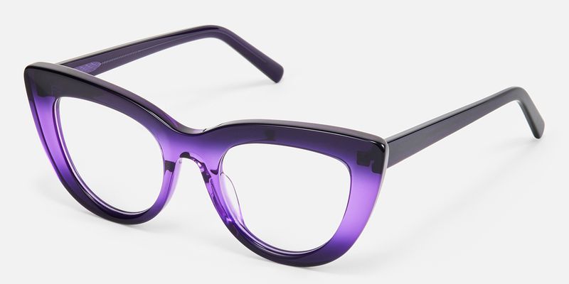 Pastora - Classic Retro Purple Cat Eye Glasses