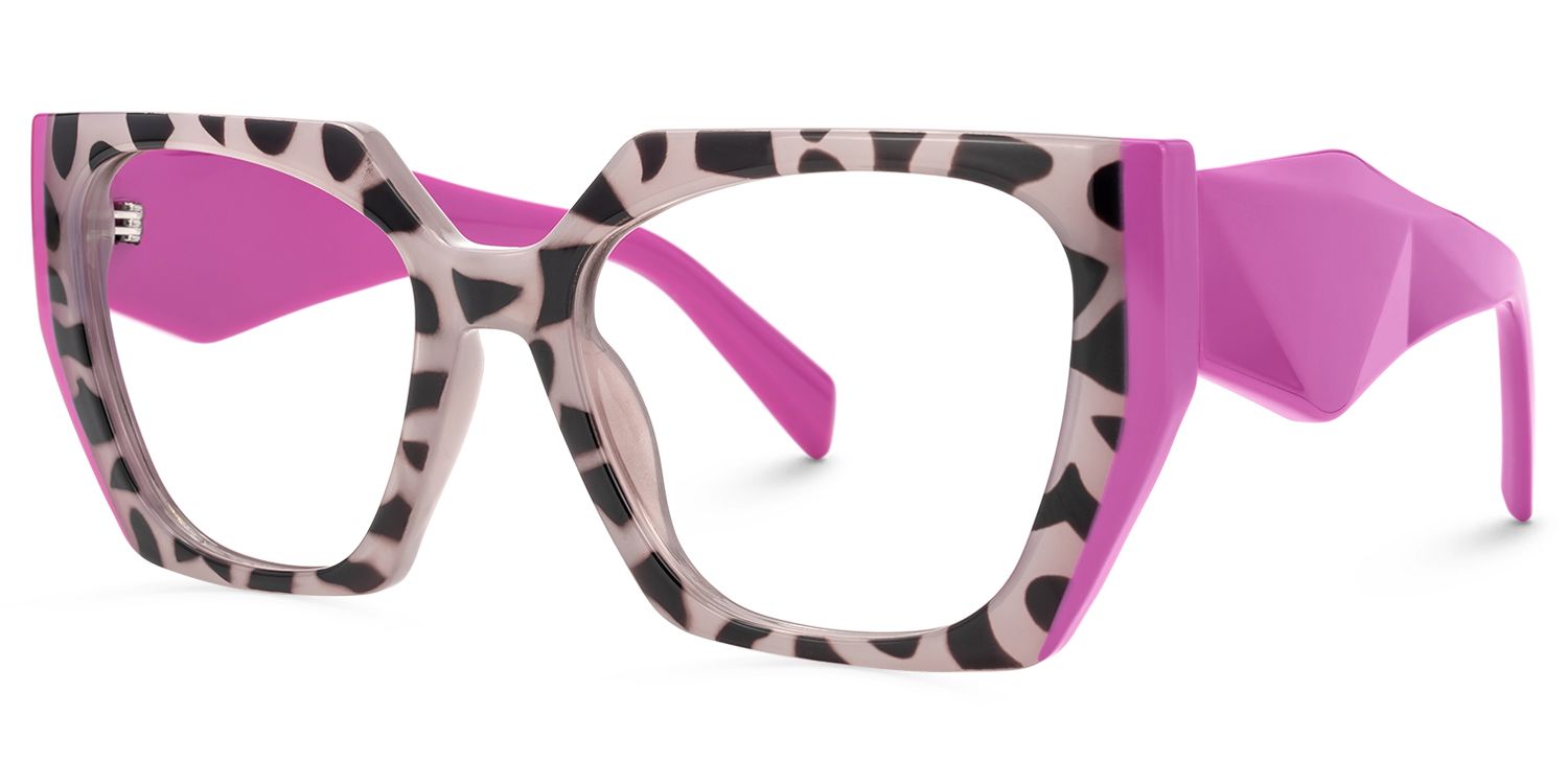 Faridah - Geometric Animal Eyeglasses | Vooglam Front View