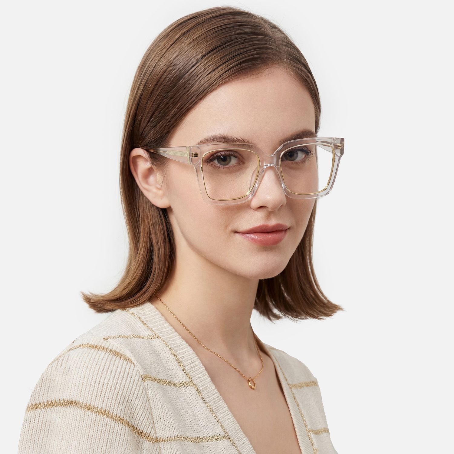 Explore the design story of Ibrahim - Square Crystal Eyeglasses | Vooglam