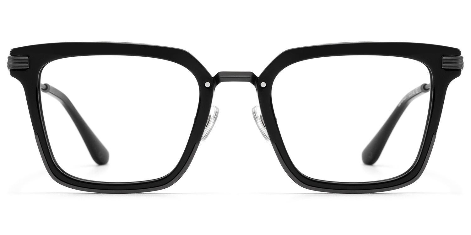 Frame Size of Kassel - Matte Gunmetal Modular Square Glasses | Vooglam