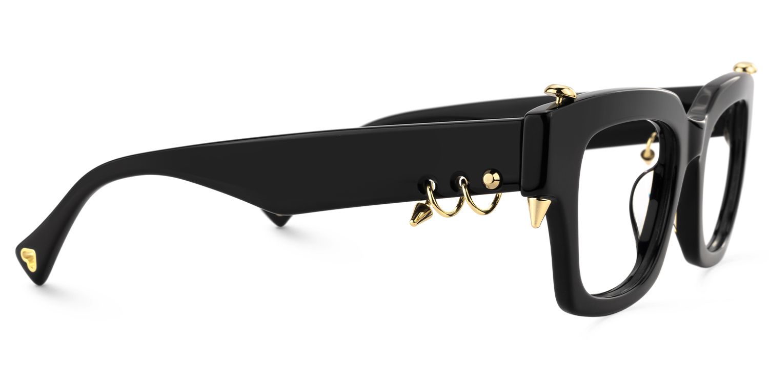 Sabrina - Rectangle Black Eyeglasses product detail 4