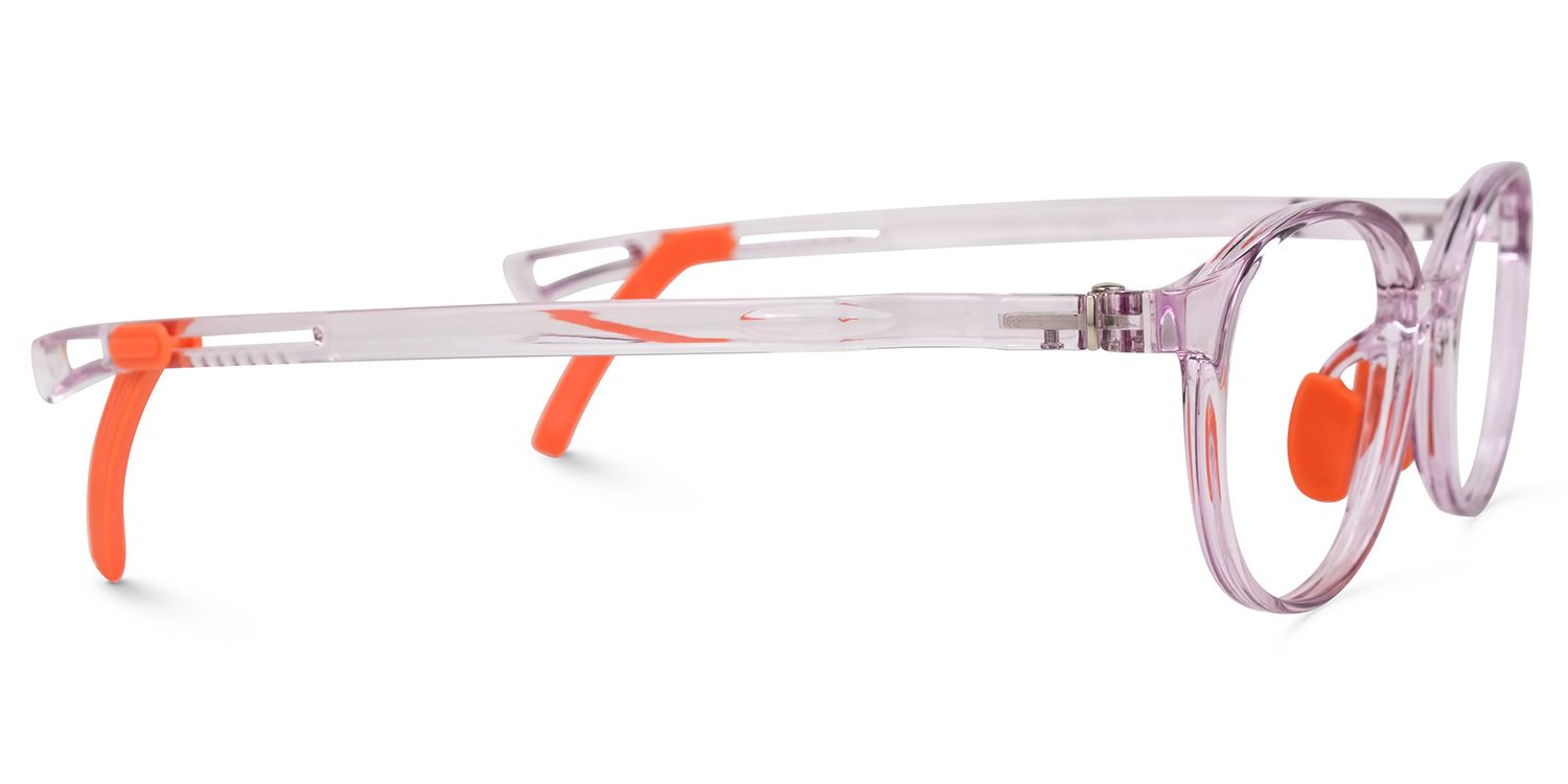 Hadley - Oval Purple Kids Eyeglasses | Vooglam 4