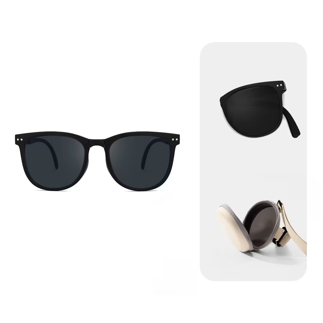 Jackopa - Square Black Sunglasses | Vooglam 6