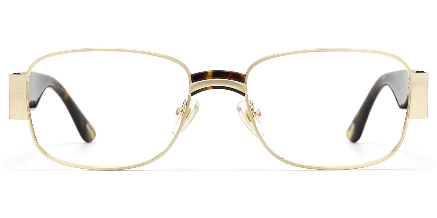 

Nyame - Rectangle Gold Eyeglasses