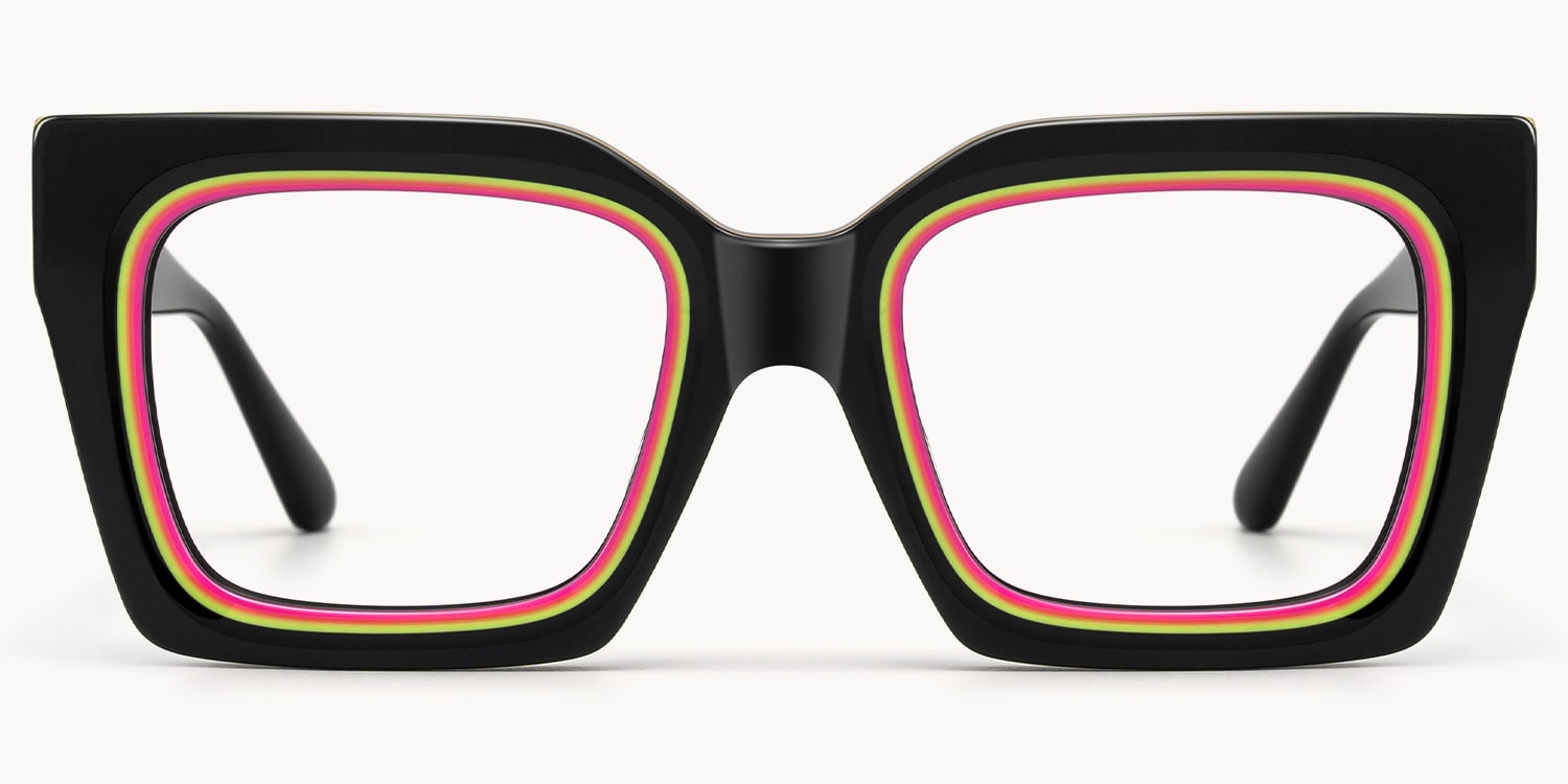 Trance - Square Black Eyeglasses - 1