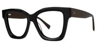 Clara - Square Brown Eyeglasses | Vooglam Front View