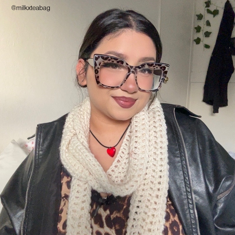Reina - Square Floral Eyeglasses