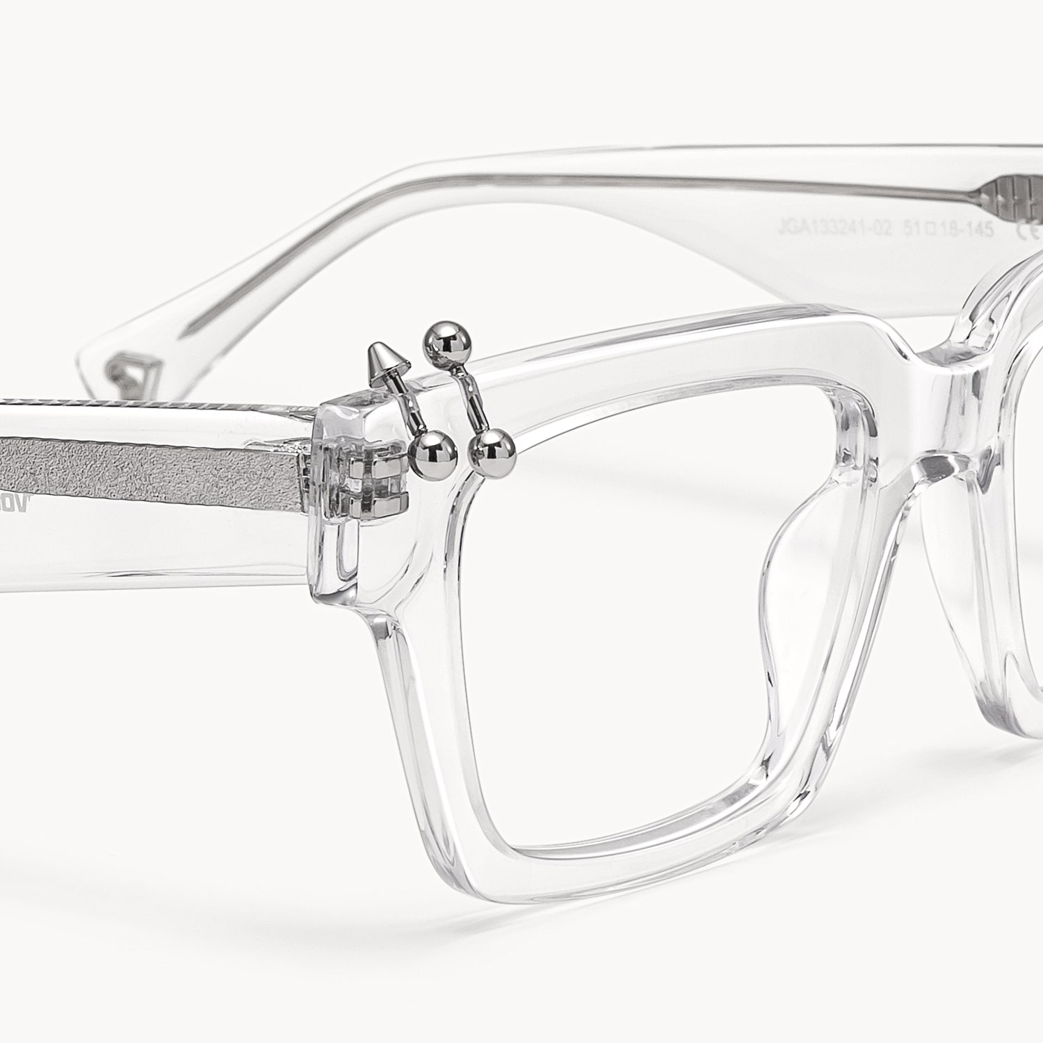 PIERCE - Square Transparent Eyeglasses