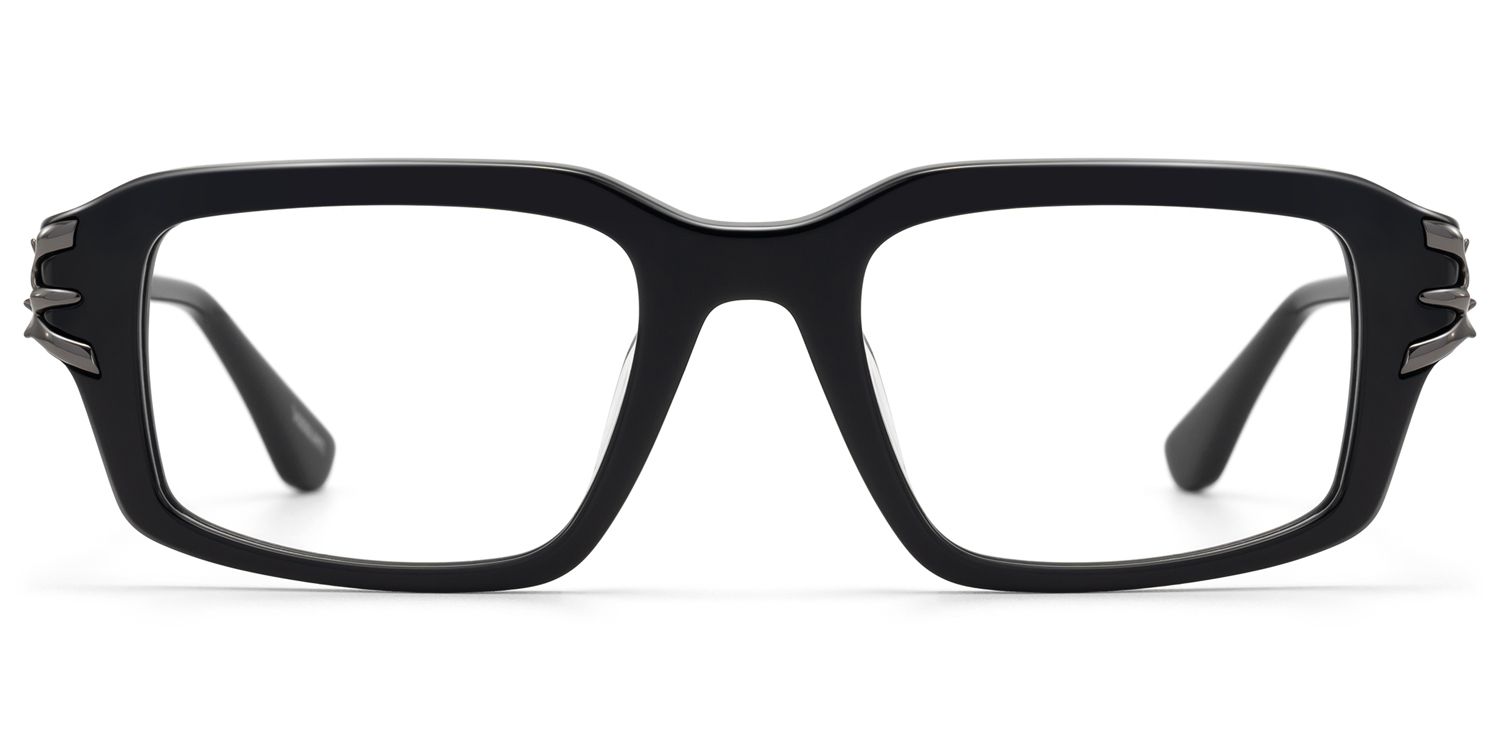 Vorpal - Refined Rectangle Black Eyeglasses | Vooglam Product Details 1