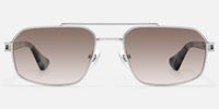 Lacey - Gradient Aviator Silver Sunglasses | Vooglam Angle View