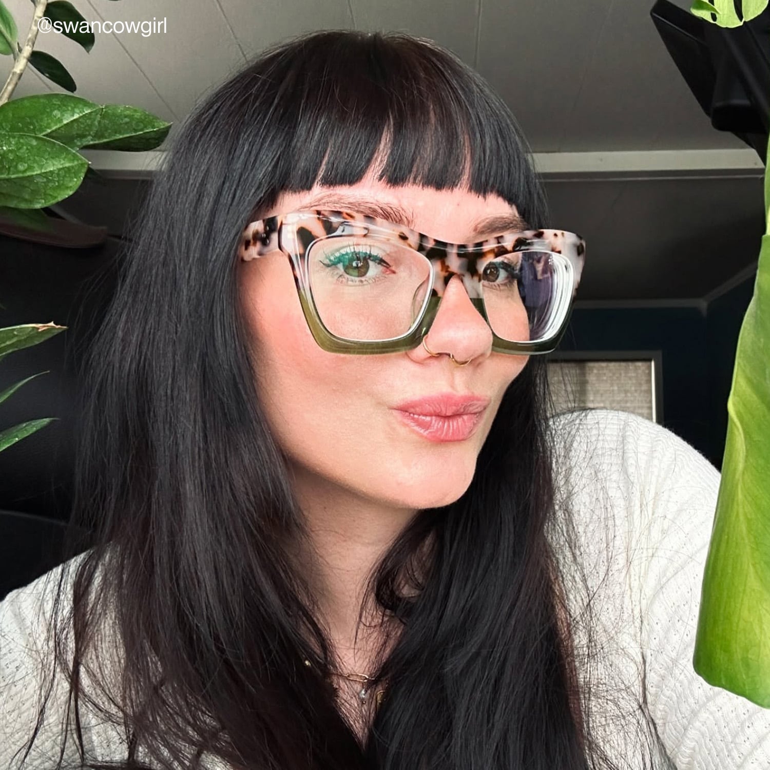 Sienna - Rectangle Tortoise/Green Eyeglasses