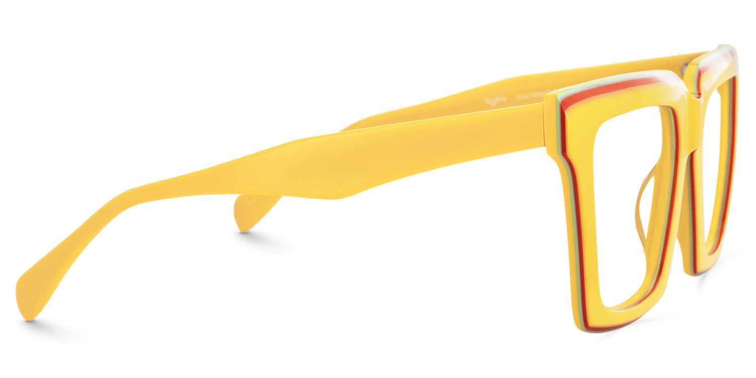 Altresha - Square Yellow Eyeglasses | Vooglam 4