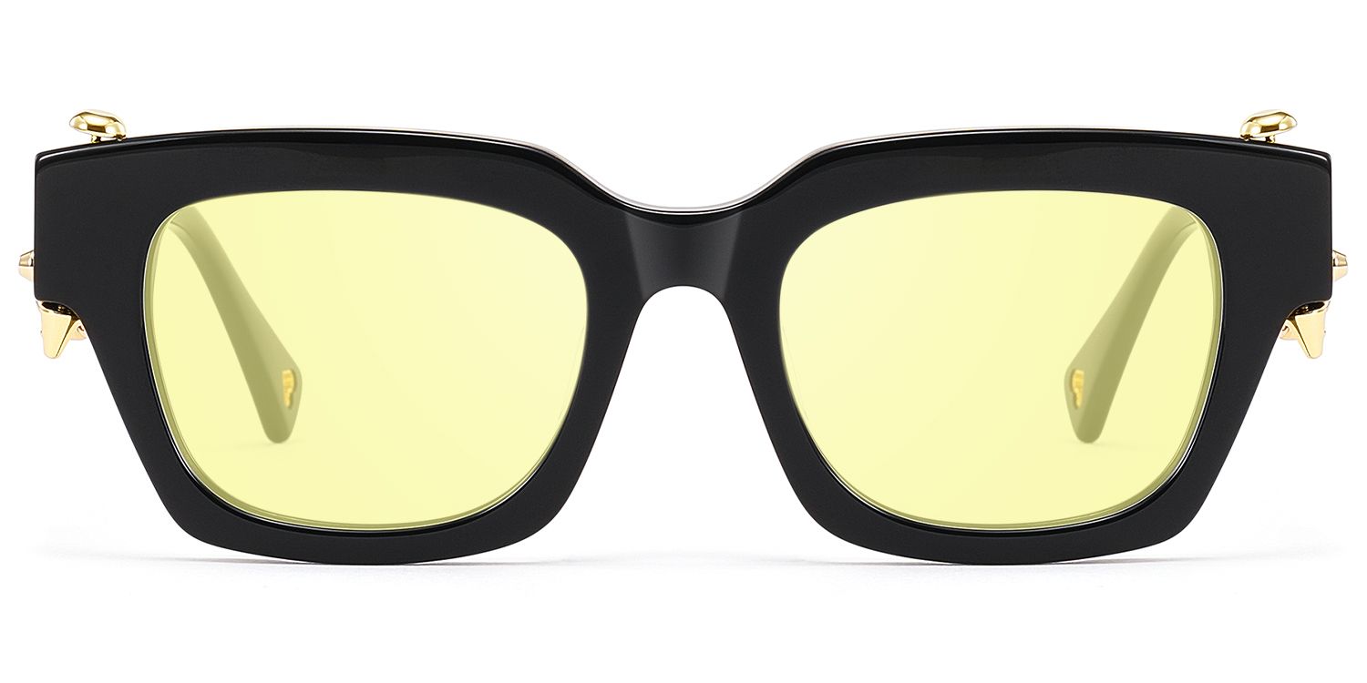Sabrina - Rectangle Black Sunglasses | Vooglam Product Details 1