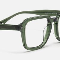 Maven - Square Green Eyeglasses | Vooglam Design Details
