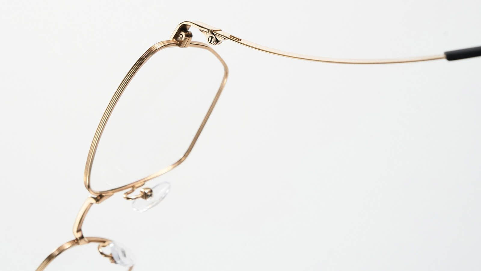 gold slim metal glasses