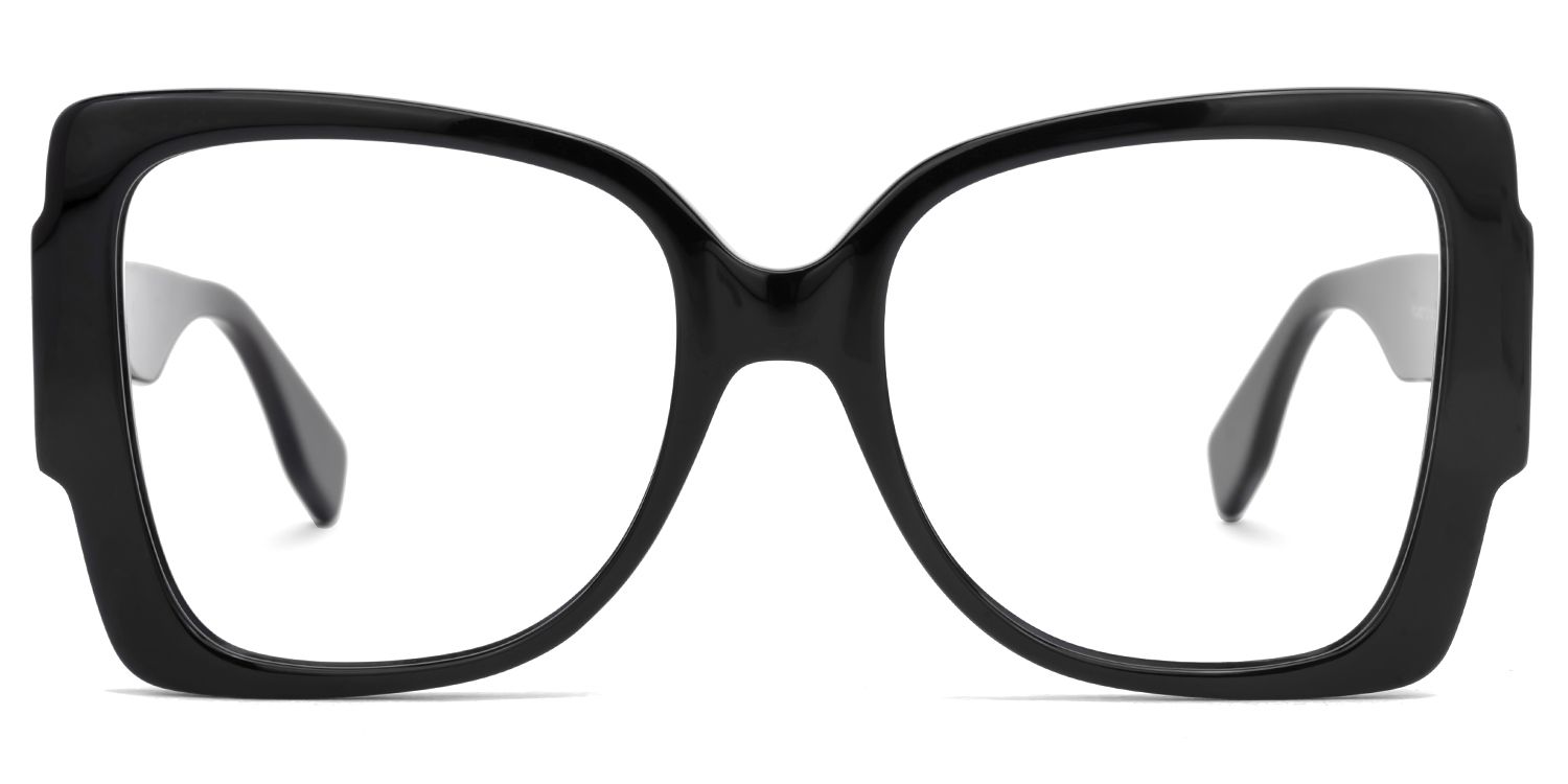 Elisaria - Butterfly Black Eyeglasses by Vooglam - Angle View