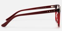 Spacek - Bold Square Red Boho Eyeglasses | Vooglam Side View