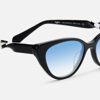 Harena - Black Cateye Blue Gradient Glasses | Vooglam Design Details