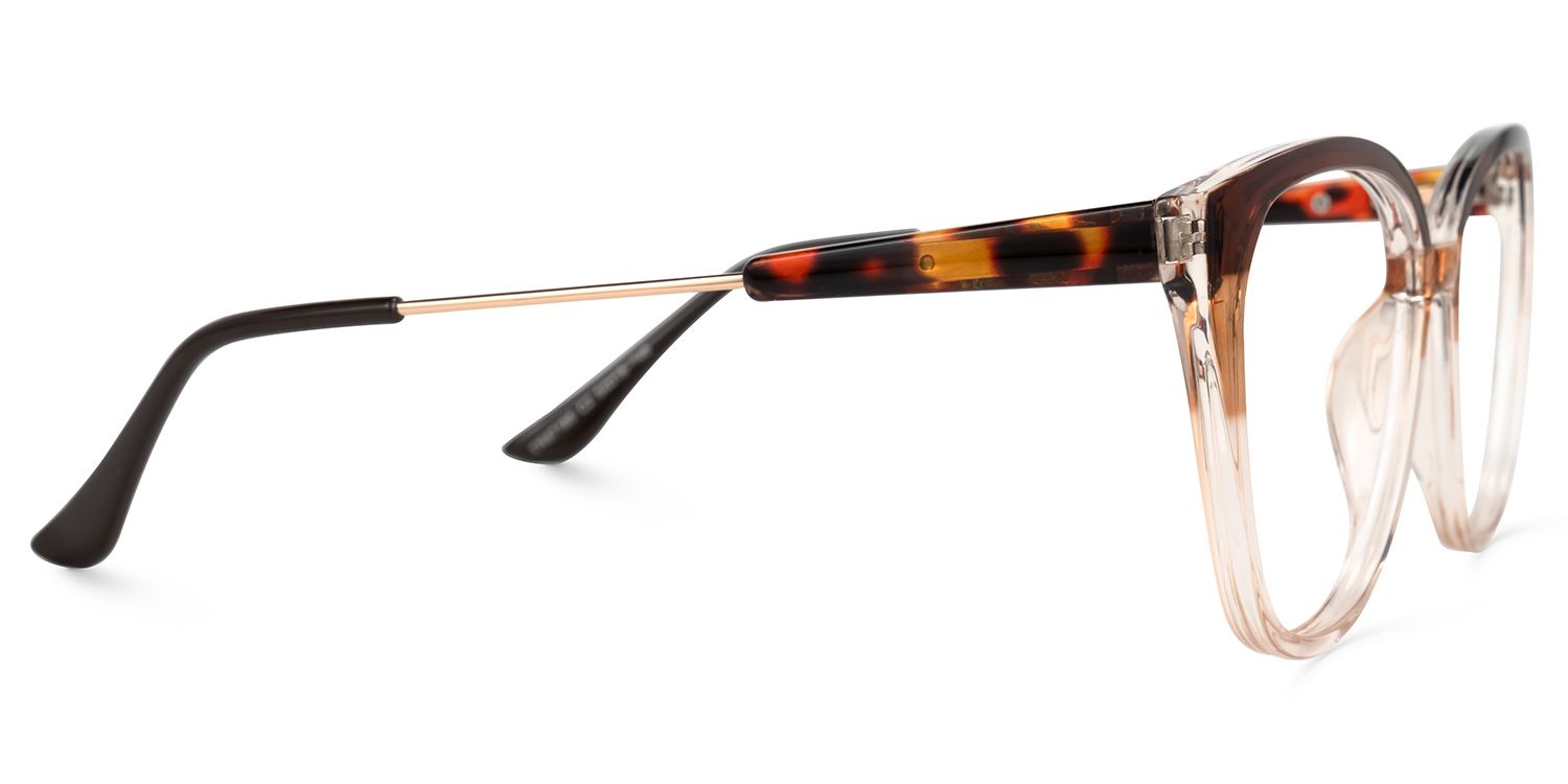 Eivor - Cat Eye Brown Eyeglasses | Vooglam 4