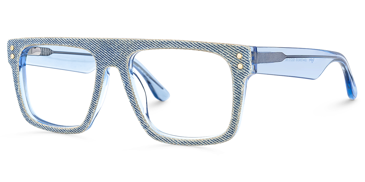 Najinca - Rectangle Blue Eyeglasses