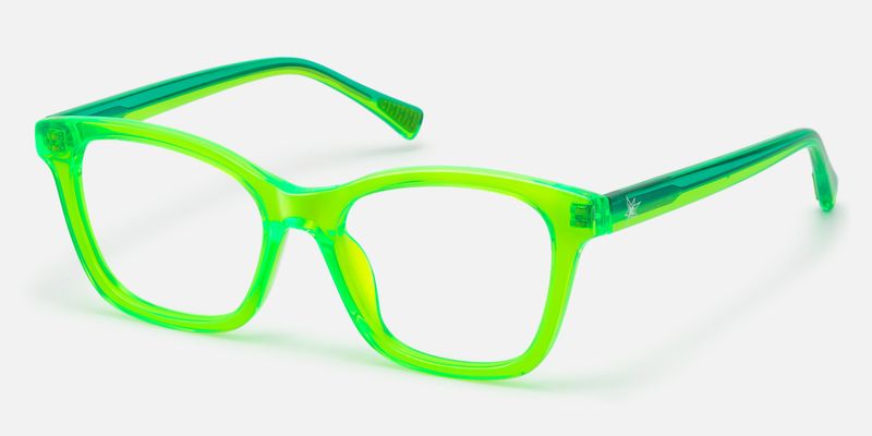 Coexist - Rectangle Green Eyeglasses by Vooglam