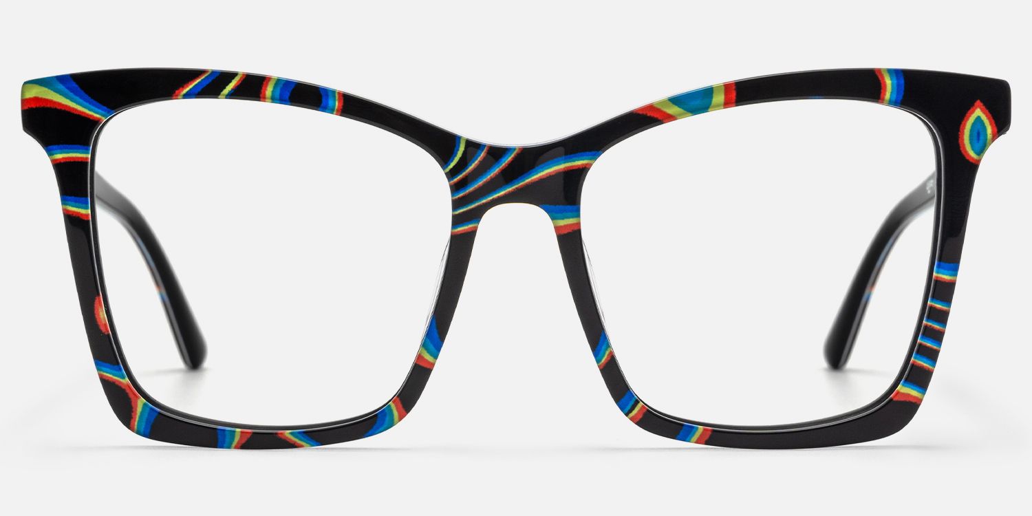 Kiersten - Butterfly Pattern Eyeglasses | Vooglam Angle View