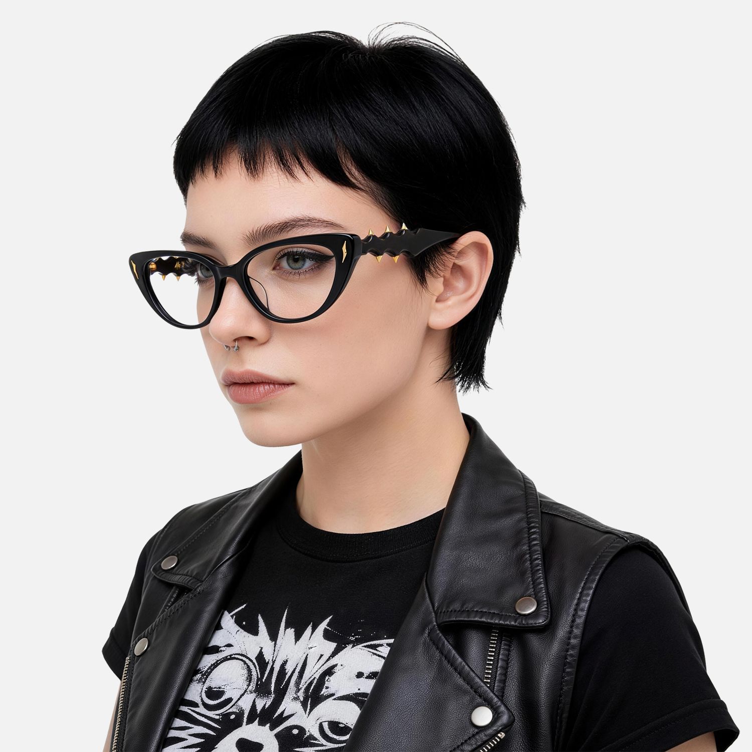 Explore the design story of As If - Cat Eye Black Eyeglasses | Vooglam