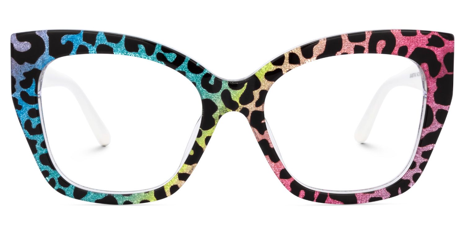 Haidera - Cat Eye Multicolor Eyeglasses | Vooglam Angle View