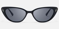 As If - Cat Eye Black Sunglasses | Vooglam Angle View