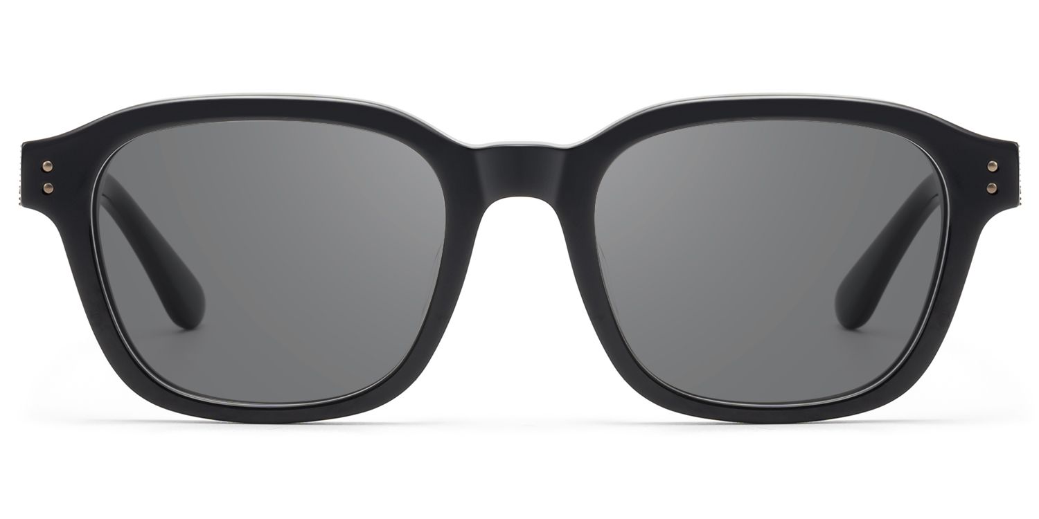 Frame Size of Rainier - Dark Gray Tint Black Zipper Sunnies | Vooglam
