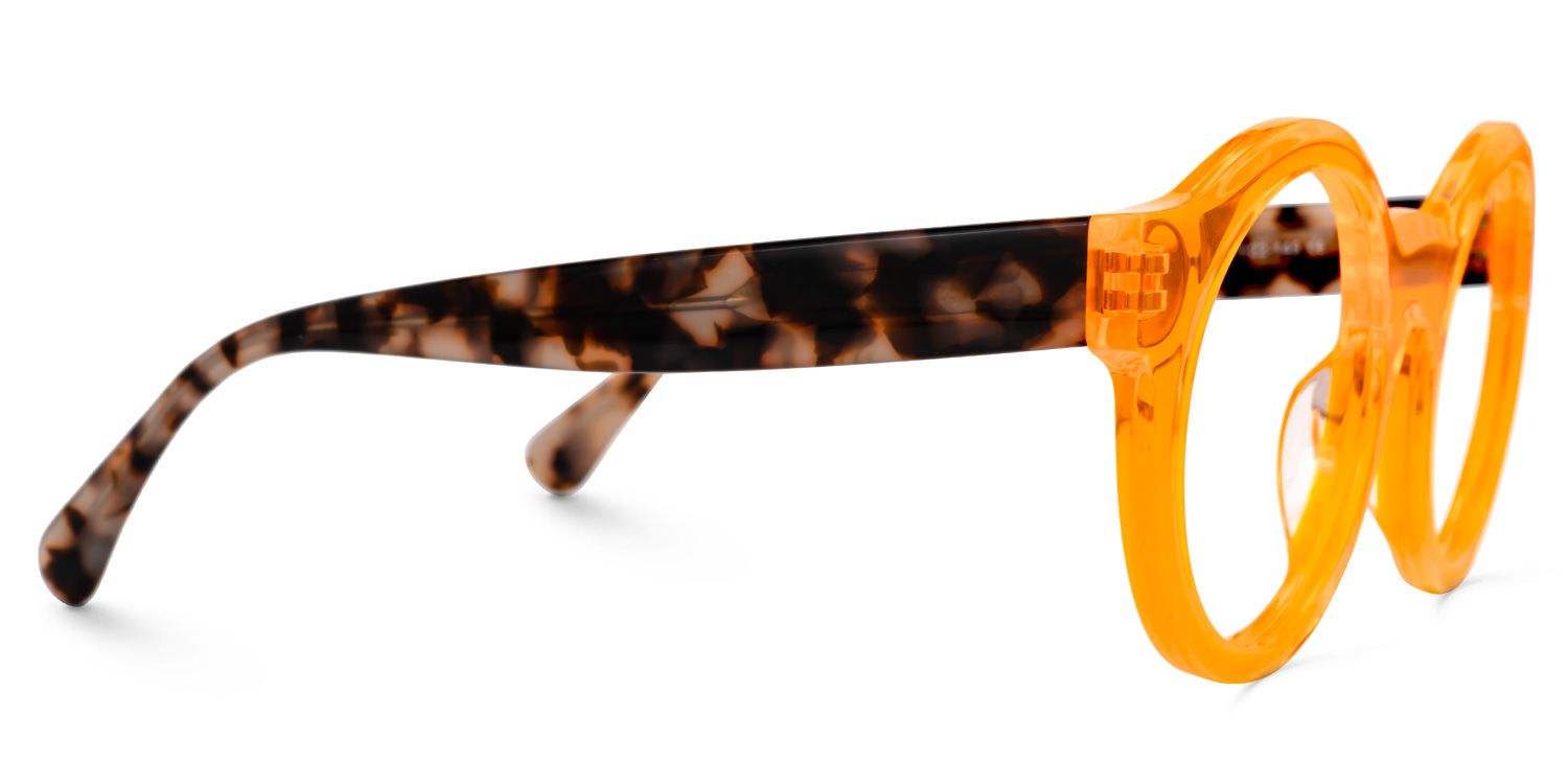 Elefteria - Round Orange Eyeglasses | Vooglam 4