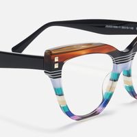 Dalila - Cat Eye Multicolor Eyeglasses | Vooglam Design Details