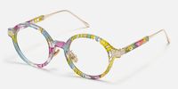 Dylan - Round Multicolor Eyeglasses | Vooglam Front View