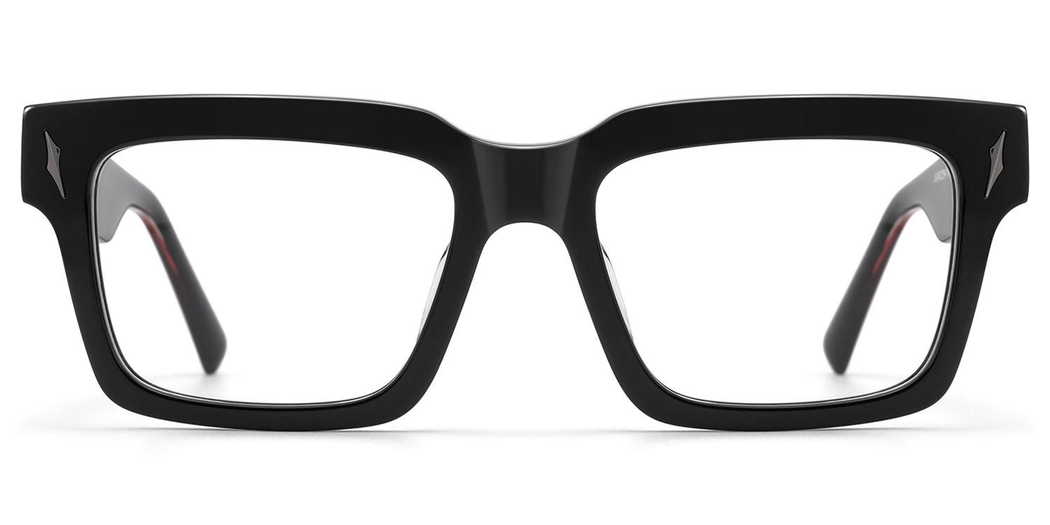 Razor - Rectangle Black Eyeglasses | Vooglam Product Details 1