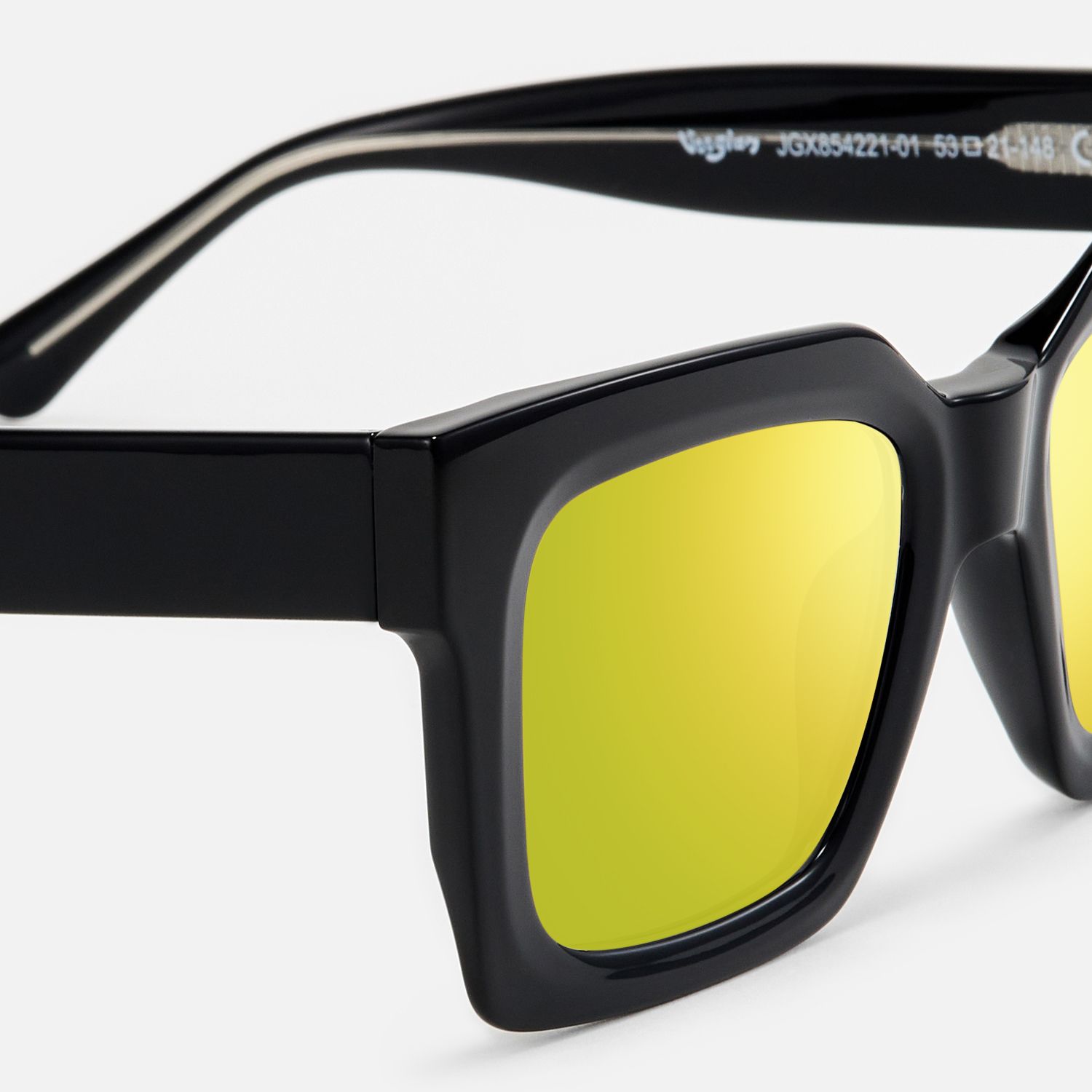 Pacheco - Black Oversized Square Sunglasses | Vooglam Design Details