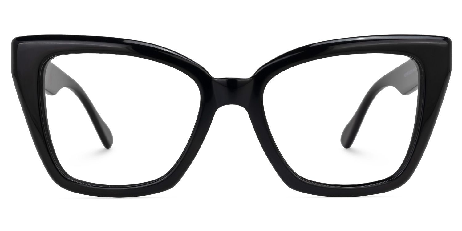 Efrem - Cat Eye Black Eyeglasses | Vooglam Angle View