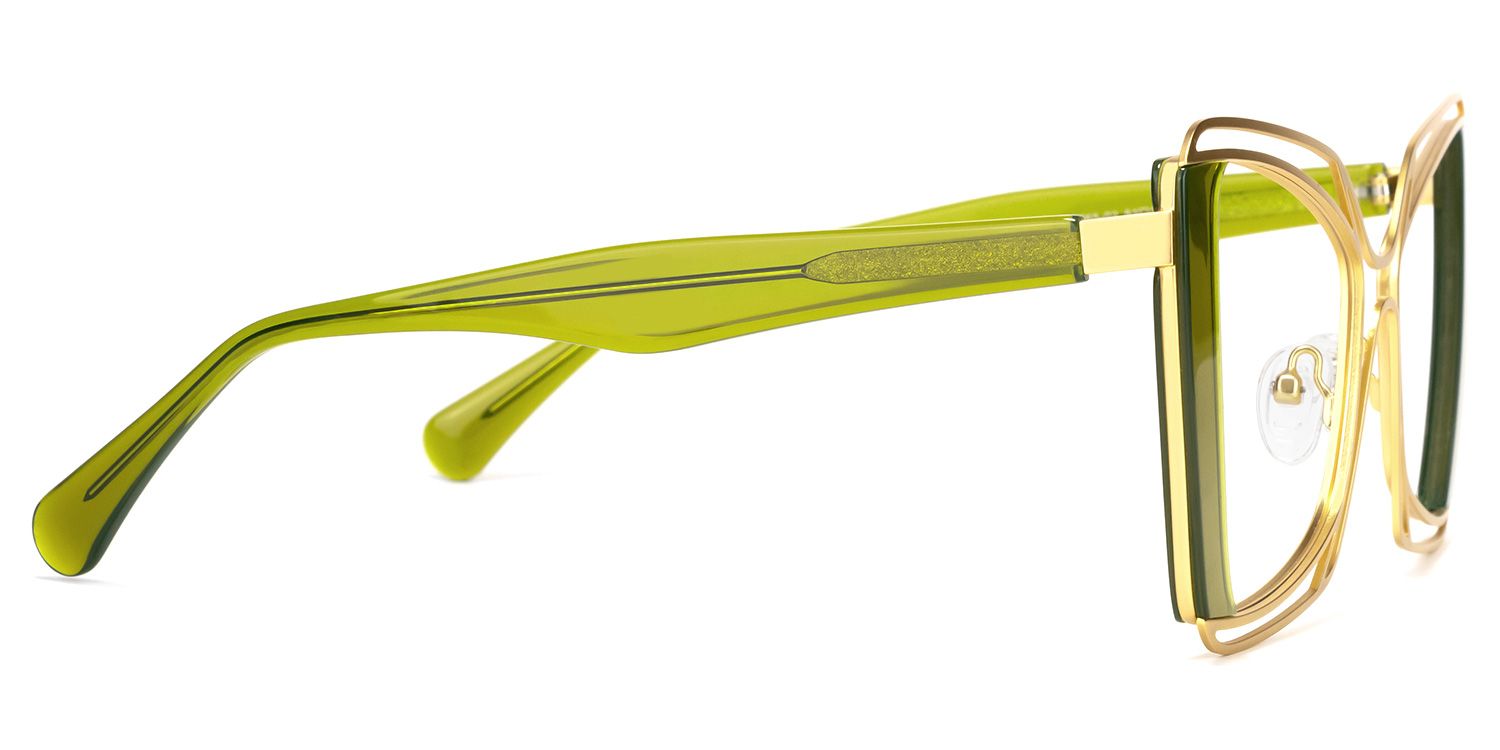 Russell - Square Green Eyeglasses | Vooglam 4