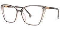 Fairoze - Cat Eye Grey Eyeglasses | Vooglam Front View
