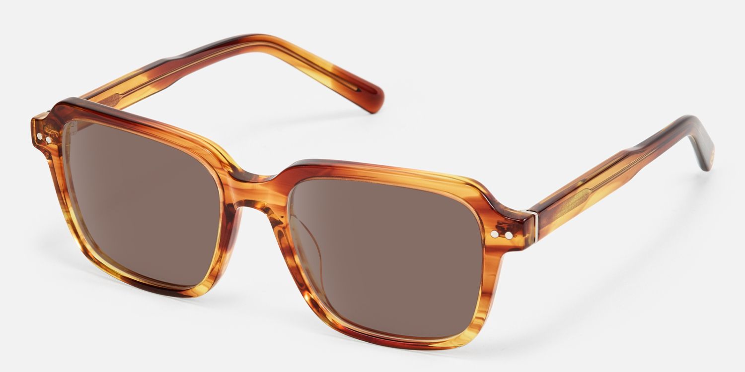 Jafaru - Rectangle Tortoise Sunglasses | Vooglam Front View