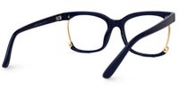 Adjoa - Rectangle Blue Eyeglasses | Vooglam Side View